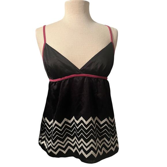 Missoni For Target Black and White Baby Doll Satin Top Size Small - Picture 1 of 3